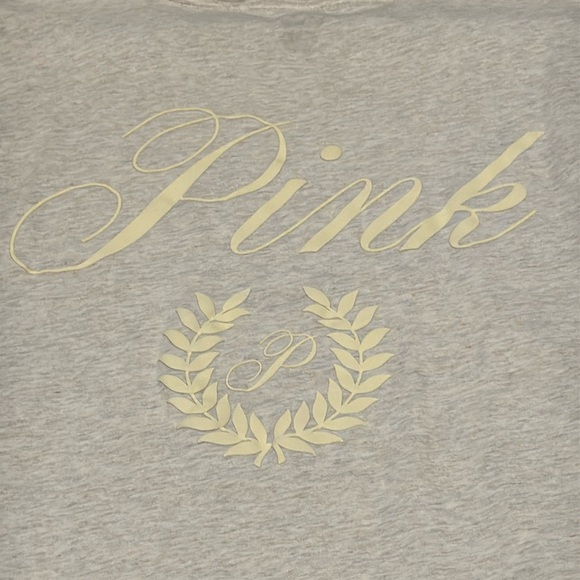 VS PINK Grayish T-Shirt with Embroidered Logo - Picture 6 of 8
